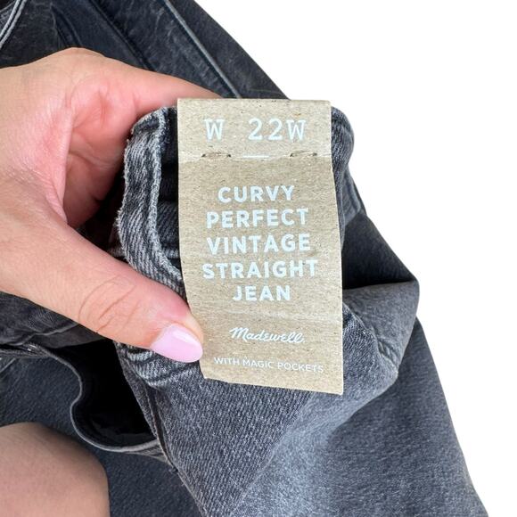 Madewell Plus NWT The Curvy Plus Perfect Vintage Straight Jean in Lunar Wash - Picture 8 of 11